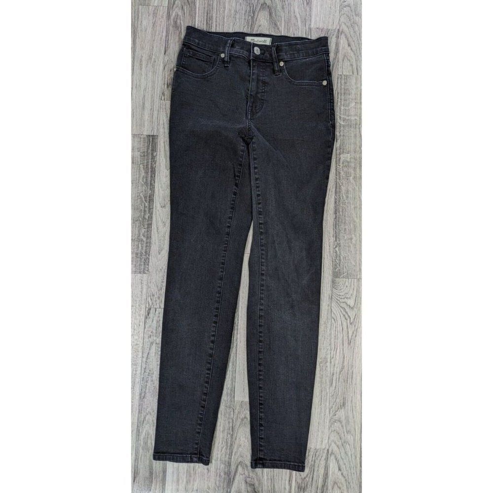 Madewell Womens Size 26 Skinny High Rise Black Denim Jeans
